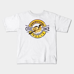 Birdwatching citizen science Kids T-Shirt